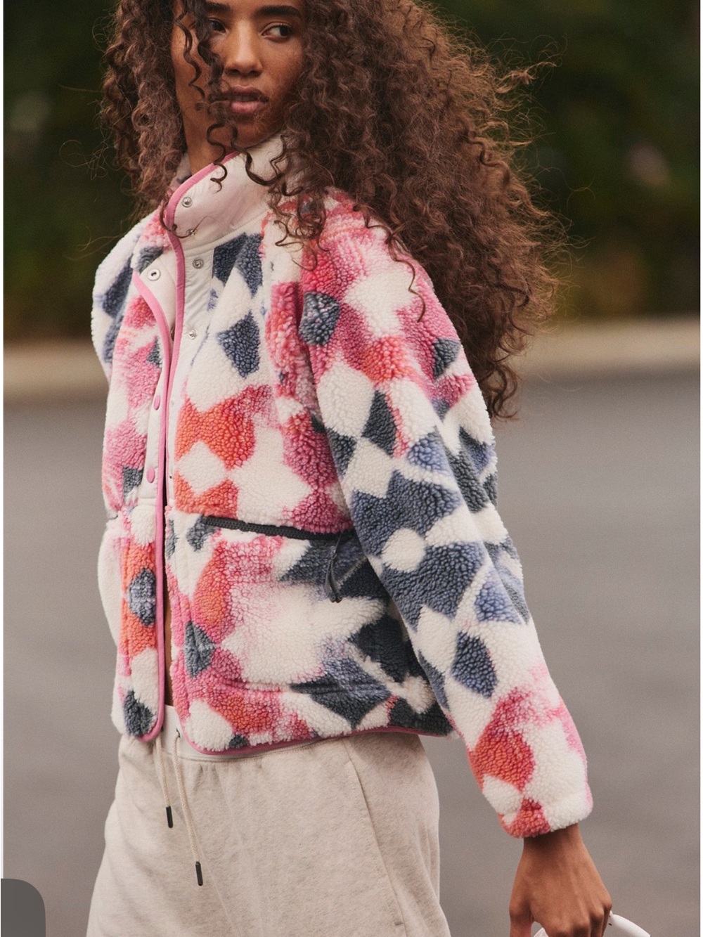 NWT Free People Movement Hit The Slopes Printed Fleece Jacket XS Mystic Meadow - Picture 3 of 9